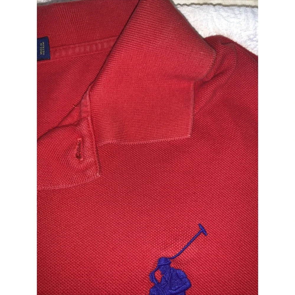 POLO Ralph Lauren Shirt Mens Red Big Pony Short Sleeve Cotton‎ 3XL 3xlt Tall